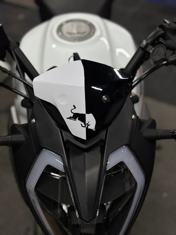 Benelli 125s ve RKS RK125 için Redbull Desenli Beyaz Kafa Detay Sticker