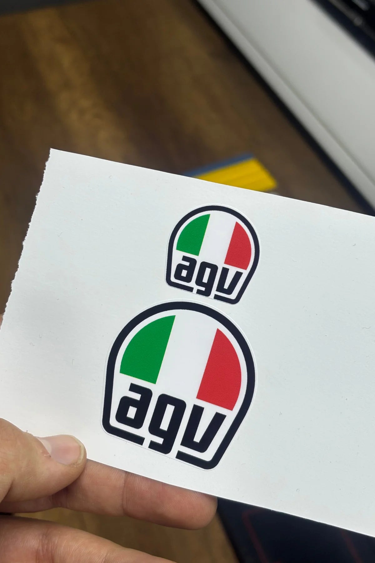 Kask için Birebir Boyutlarda AGV Kask Sticker (Ön ve Arka)