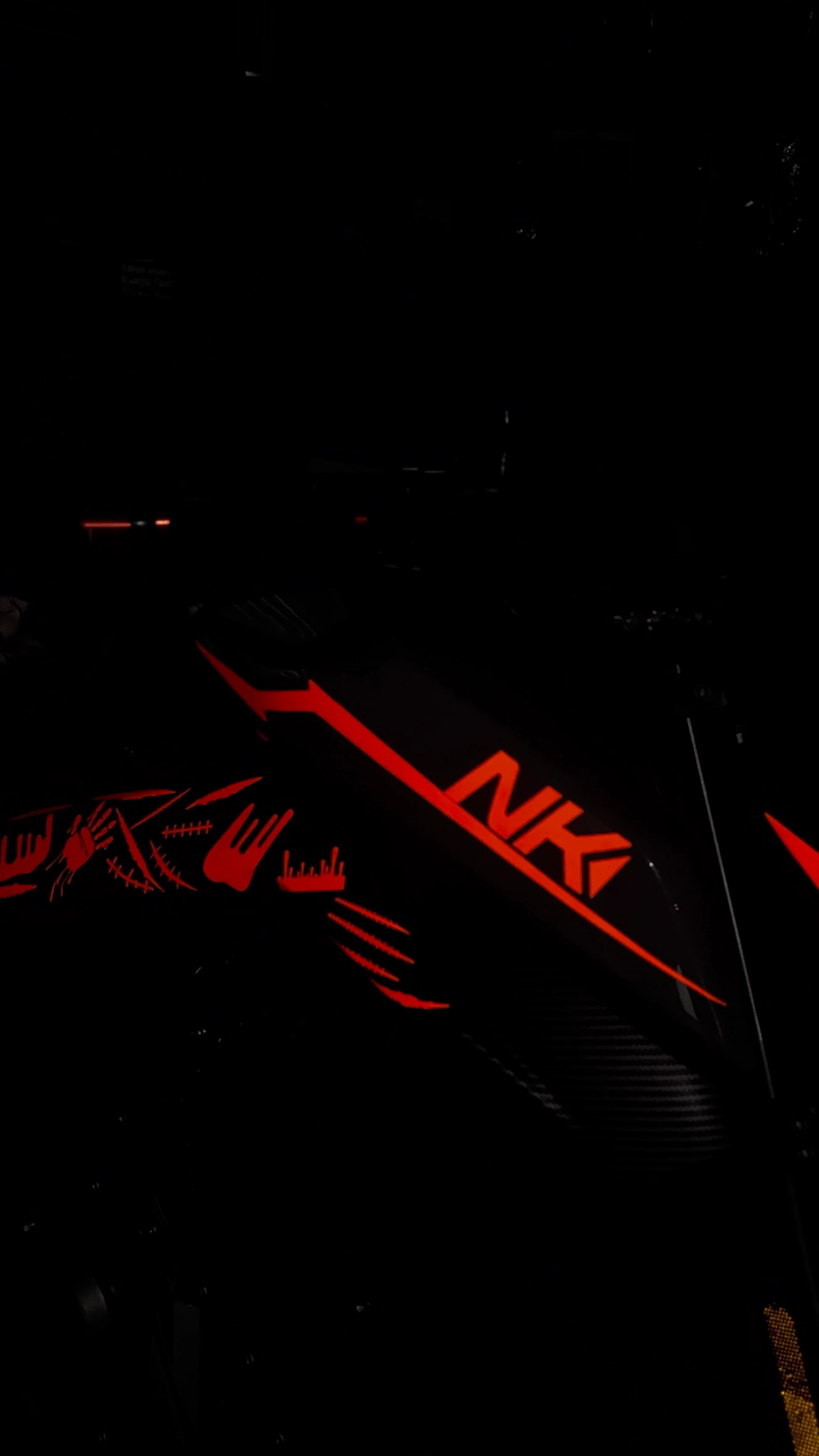 CFMOTO NK250 için Reflektörlü Kırmızı Komple Sticker Seti