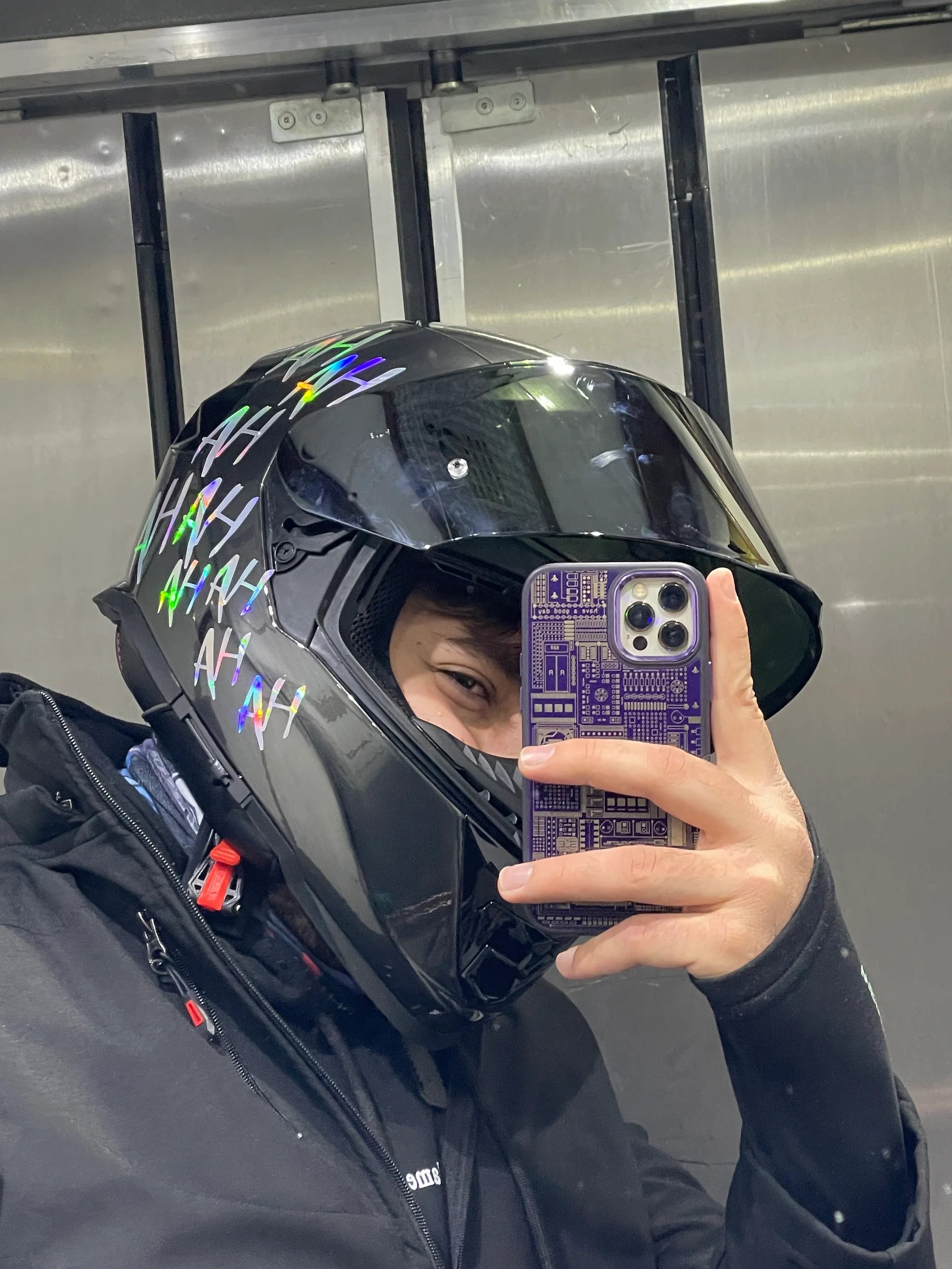 Motor ve Kask için Kendinden Yapışkanlı HaHaHa Sticker Etiket (32'li)