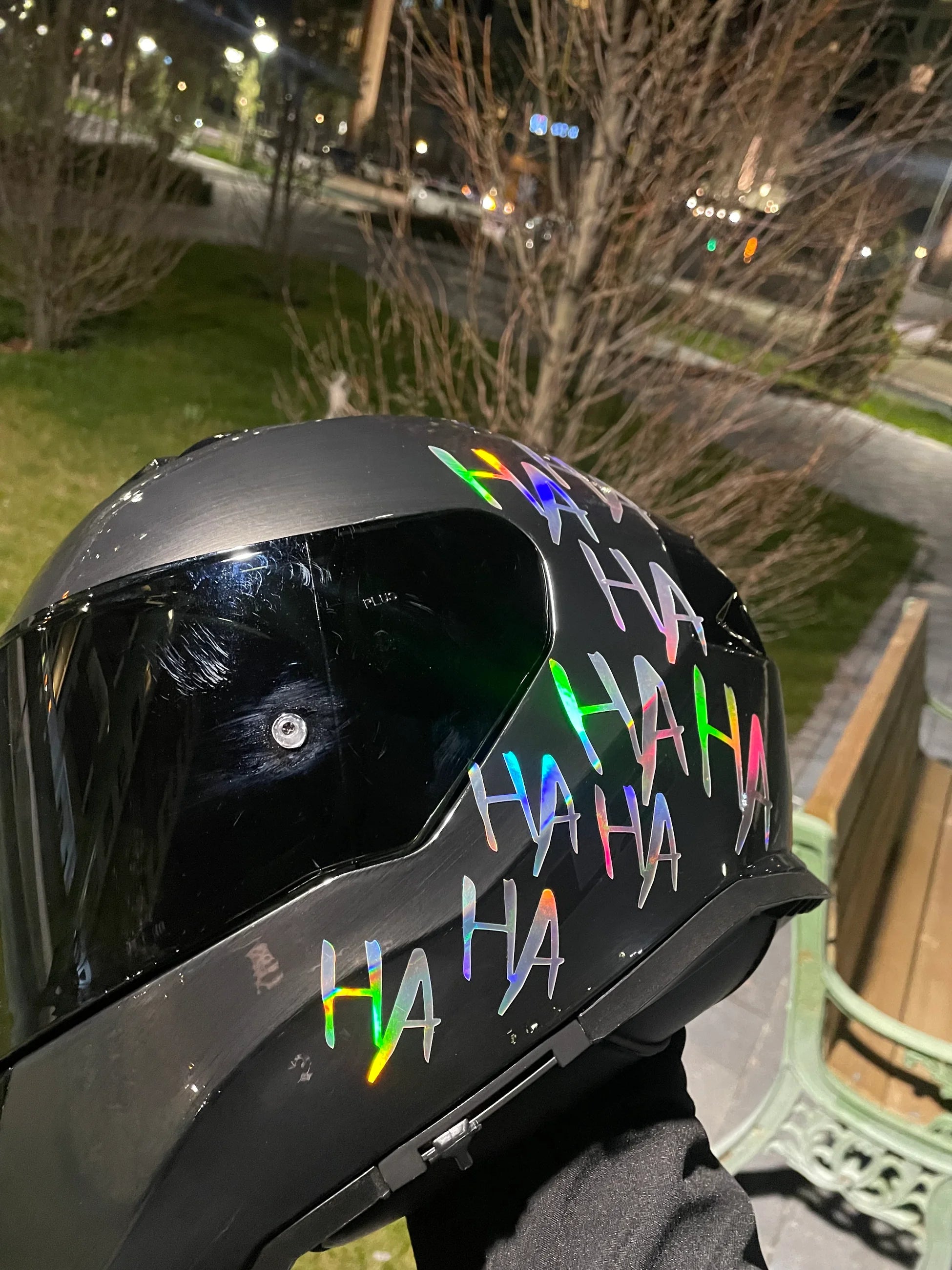Motor ve Kask için Kendinden Yapışkanlı HaHaHa Sticker Etiket (32'li)