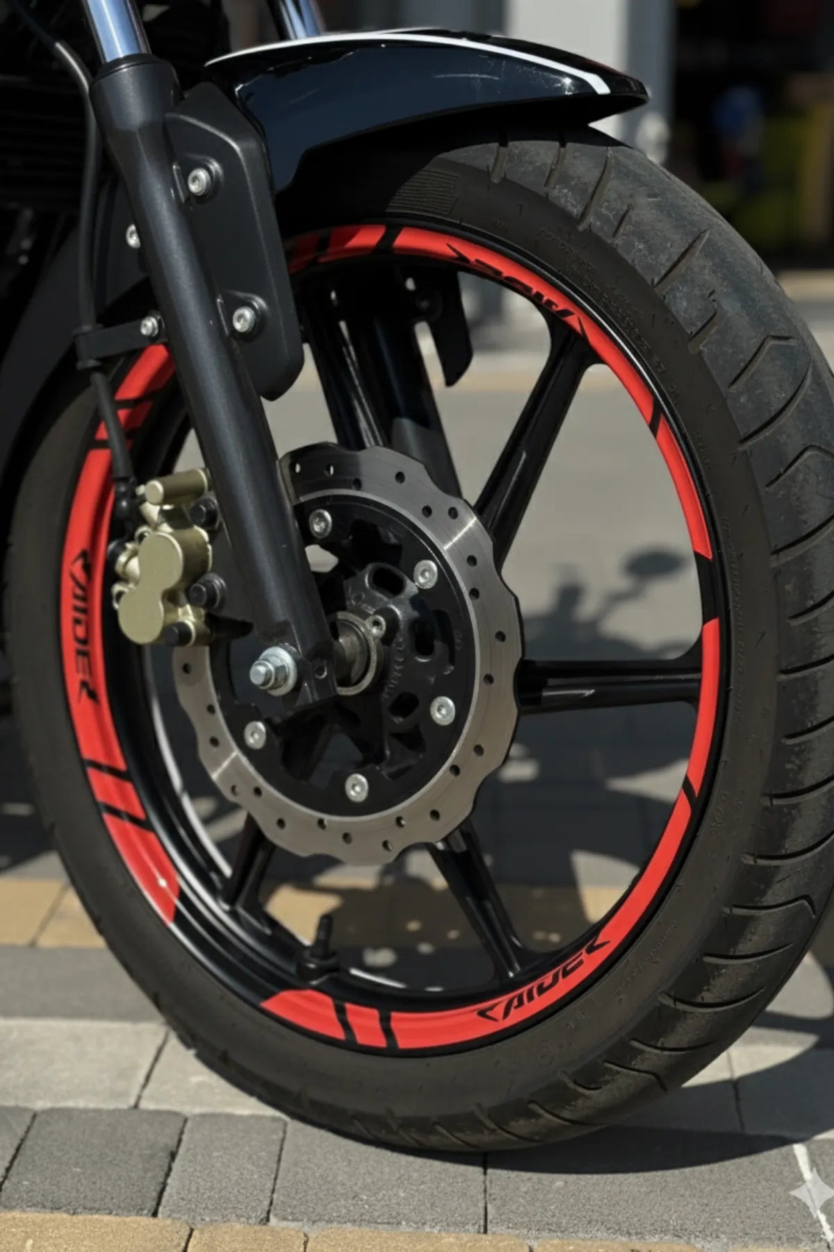 TVS Raider için 12 Parça Raider Yazılı Jant Şeridi Sticker Seti