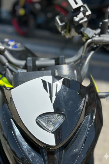 Mondial Drift-L için Beyaz Renk MT Logolu Kafa Detay Sticker Seti