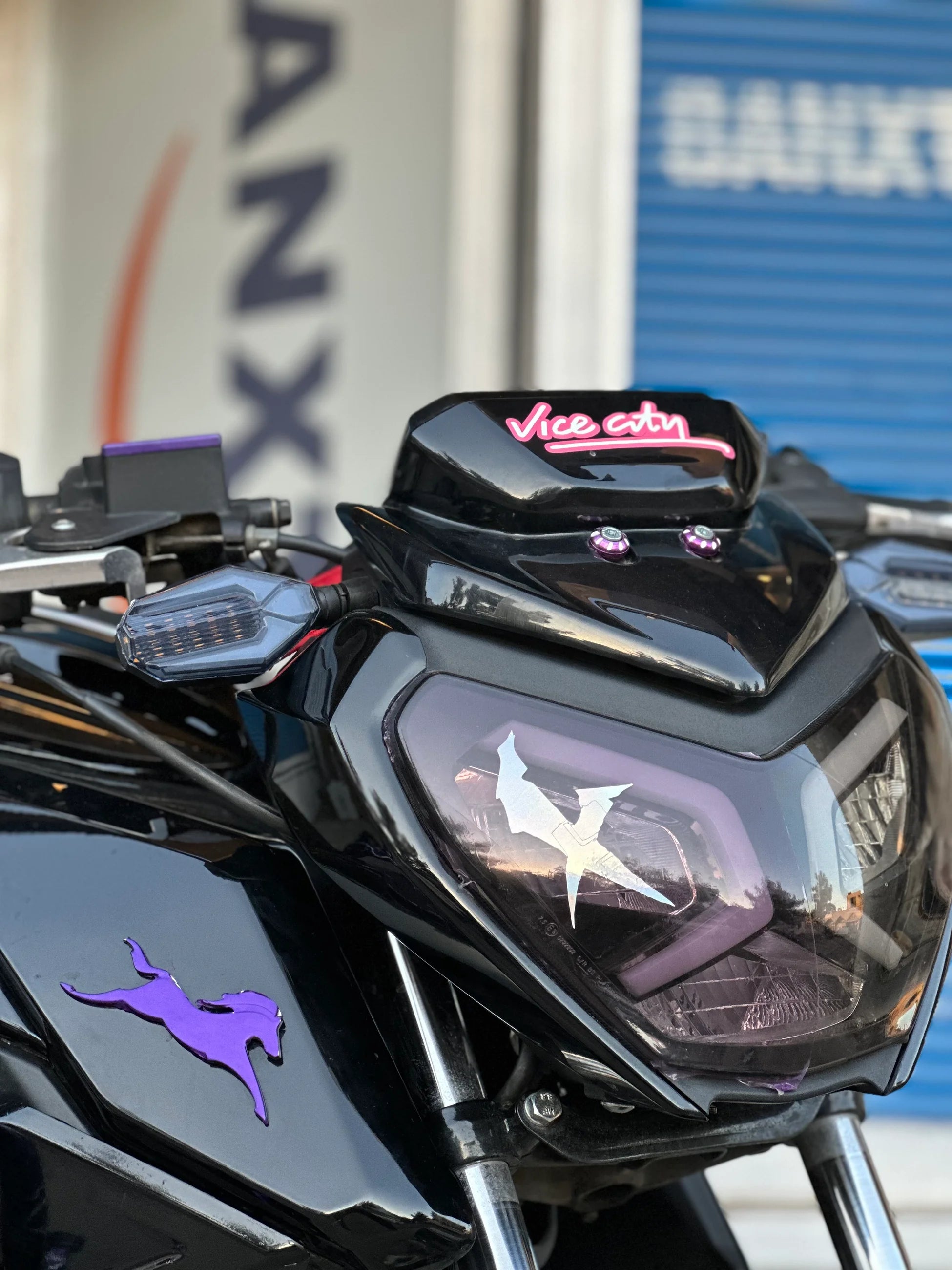 Motosiklet Farı için Venom Göz Sticker Etiket