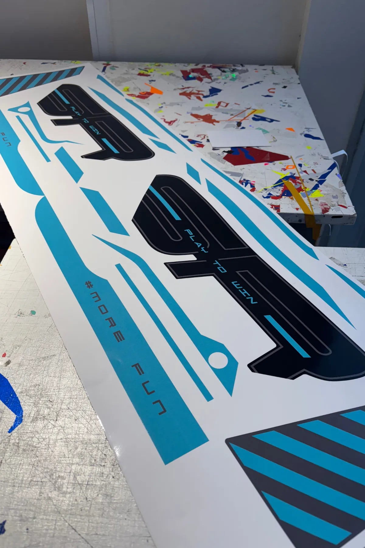 CFMOTO 450SR için Mavi Renk Komple Orijinal Sticker Seti