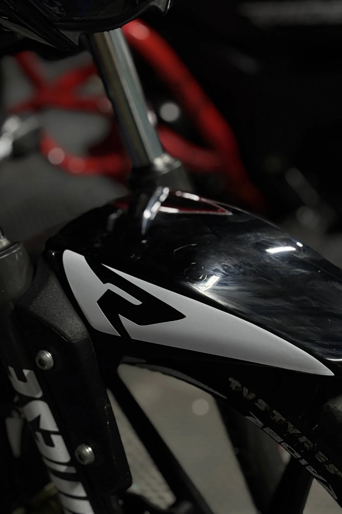 TVS Raider için Çamurluk Kenarları için R Logolu Sticker Etiket (Sağ ve Sol)