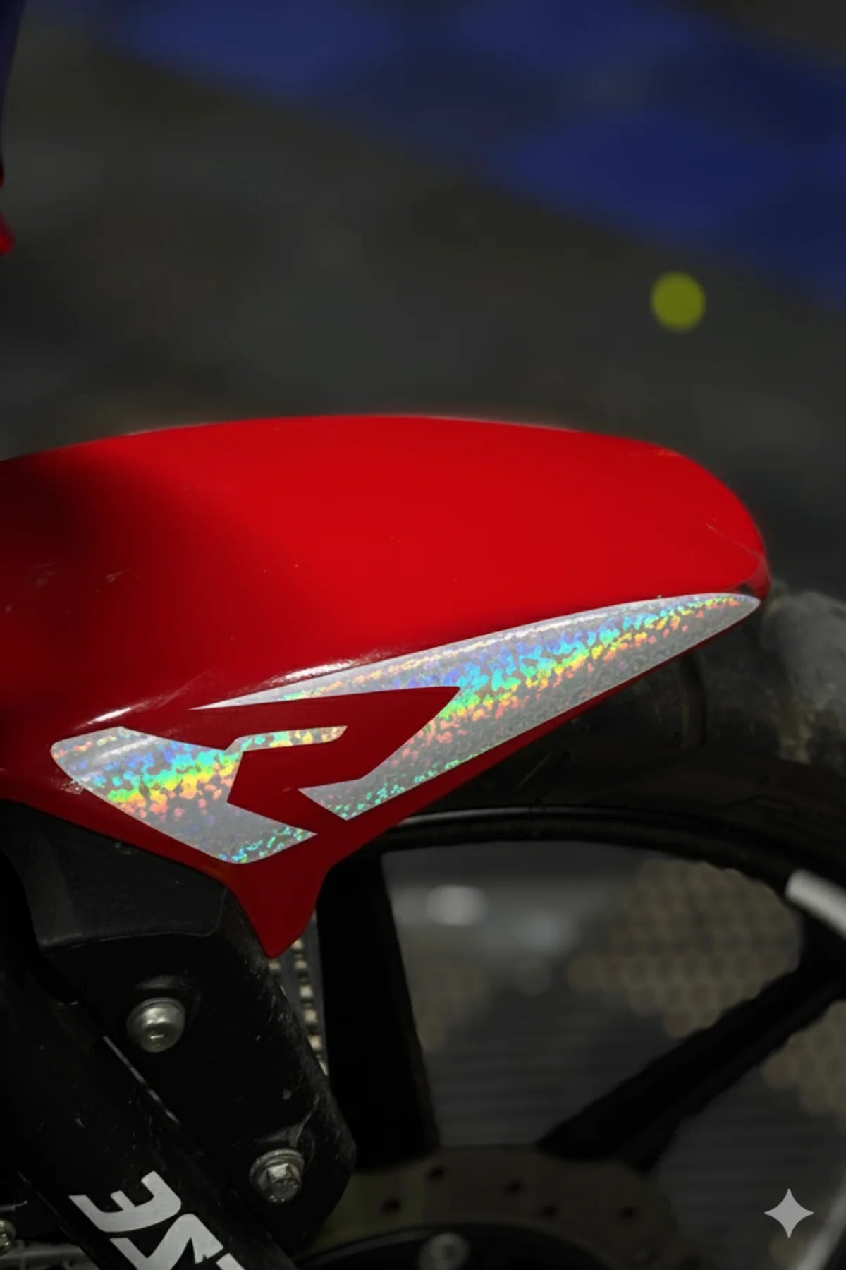 TVS Raider için Çamurluk Kenarları için R Logolu Sticker Etiket (Sağ ve Sol)