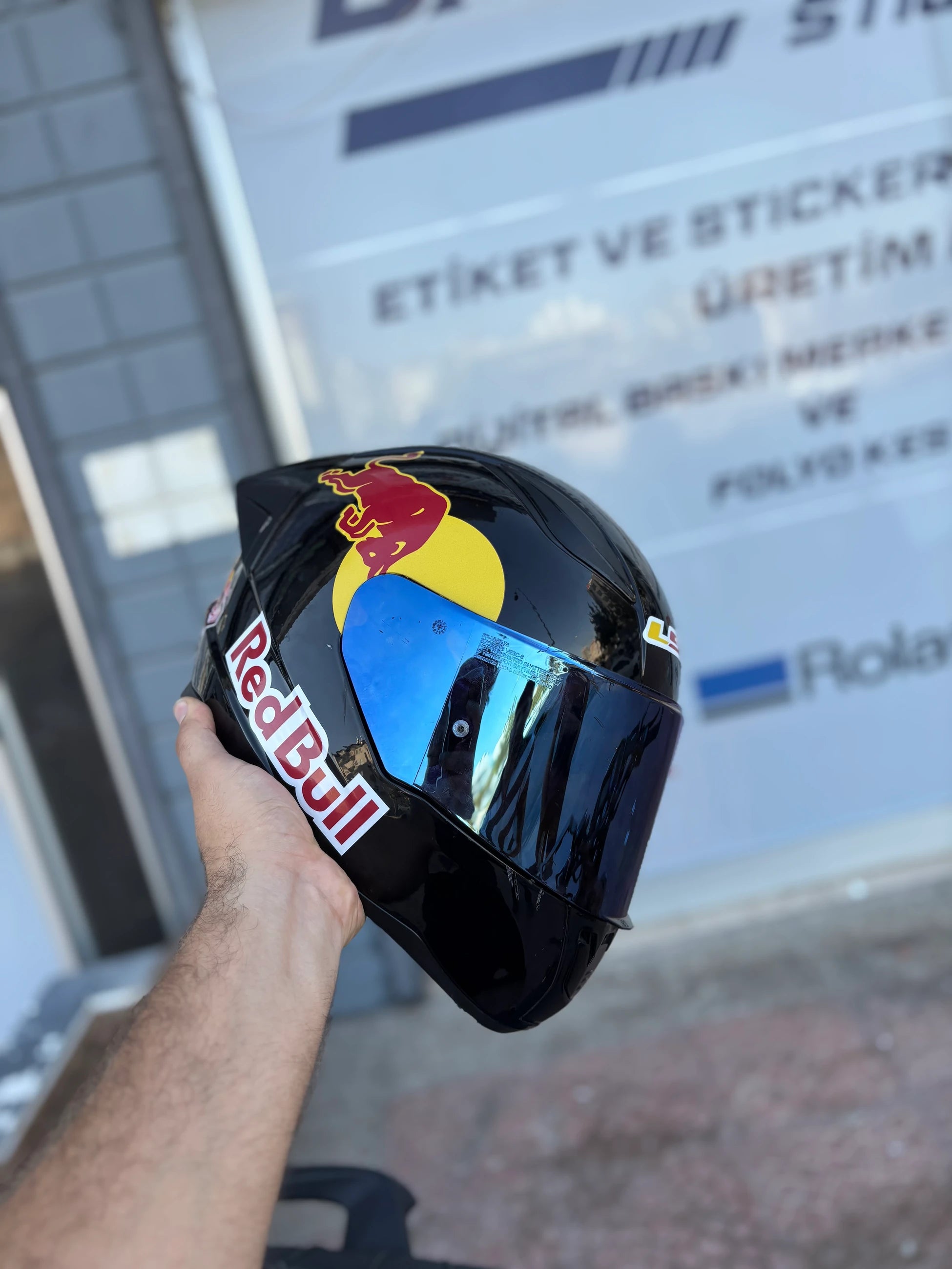 Kask için Redbull Sponsor Sticker Kaplama Seti