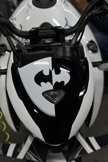 Mondial Drift-L için Beyaz Renk Batman Detaylı Kafa Sticker