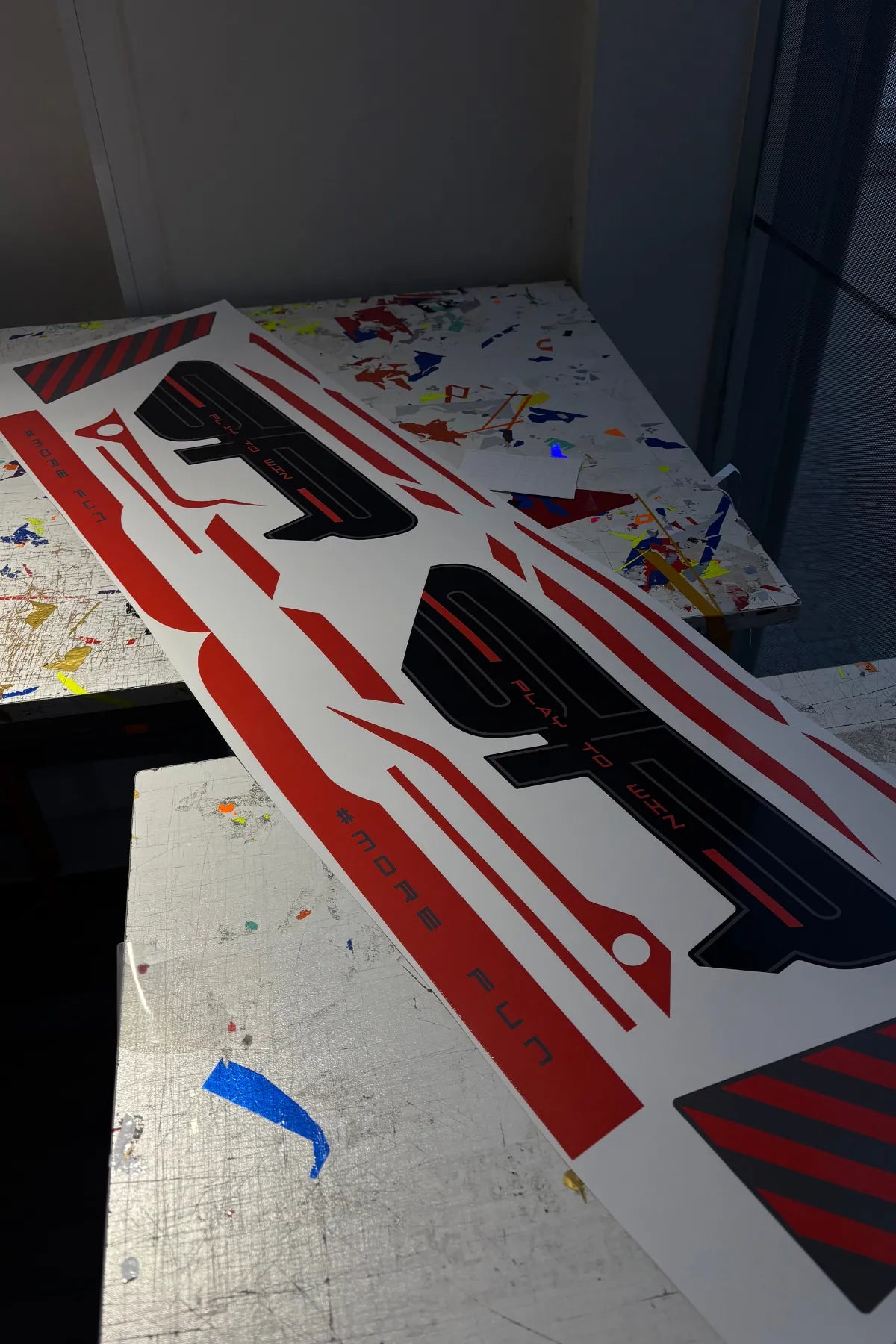 CFMOTO 450SR için Kırmızı Renk Orijinal Sticker Seti