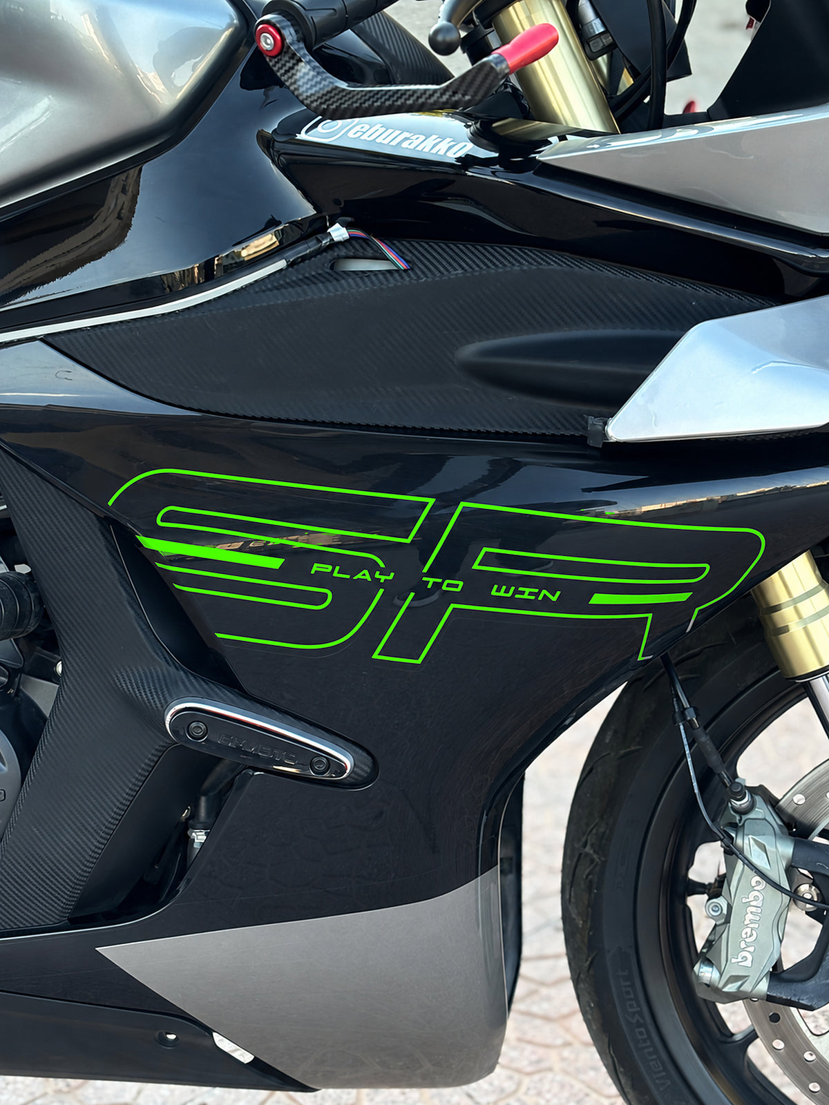 CFMOTO 450SR için Yan Grenajlar için SR Yazıları Sticker Etiket (Sağ ve Sol ) (2 Adet)